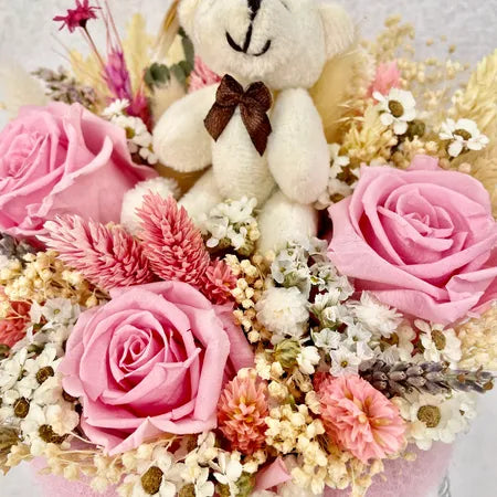 Une FLOWER BOX en cadeau de naissance, ou cadeau d'anniversaire, une idée originale et durable, un charmant cadeau pour la famille.