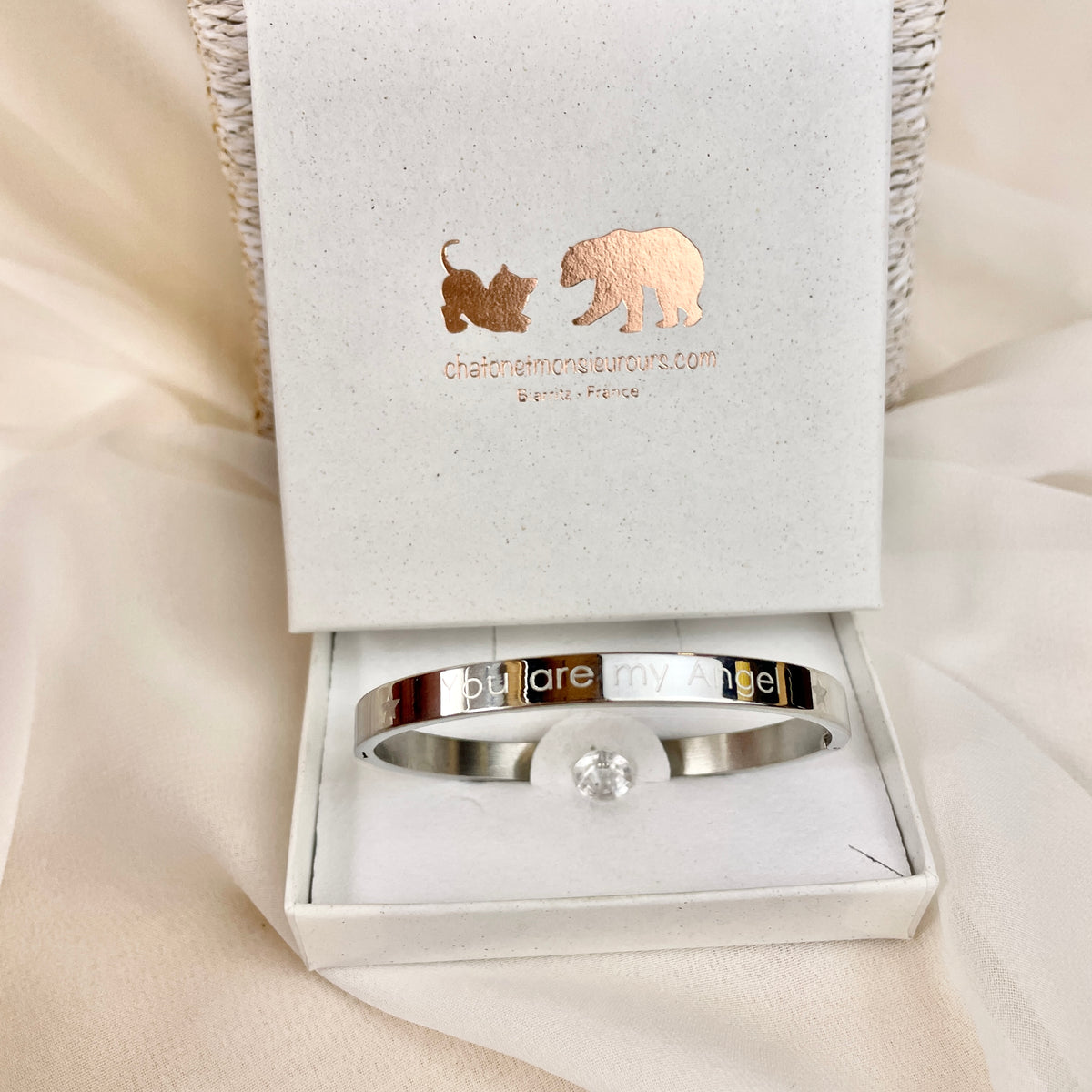 Bracelet en ACIER INOXYDABLE "You Are My Angel"