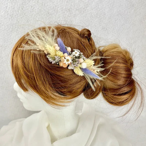 Orange flower deals hair clips weddings