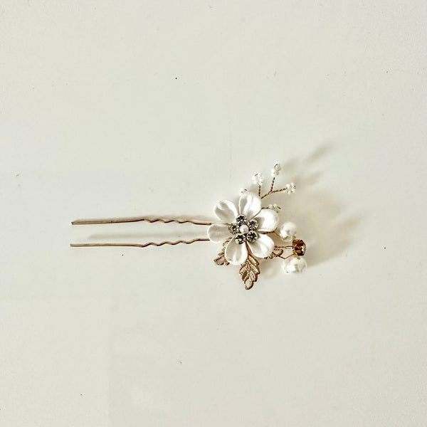 Accessoire, Barrettes cheveux, Blanc doré, Femme, Fille, Coiffure, Mariages et Fêtes