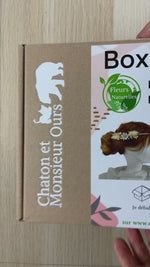 BOX DIY, Couronne et Bracelets en fleurs séchées, Loisir créatif, EVJF, Blanc beige, Tuto facile en vidéo