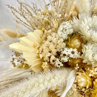 Bouquet Bohème Palm nuances de Bllanc Beige - Accessoire mariage