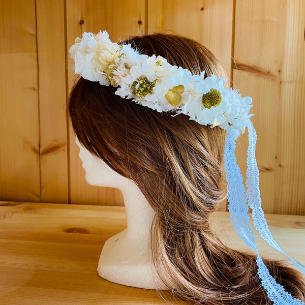 Fleur blanche mariage clearance cheveux