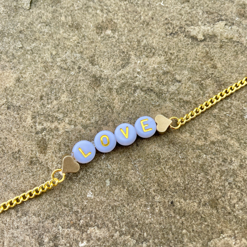 Bracelet Lettres Or Jaune PERSONNALISABLE